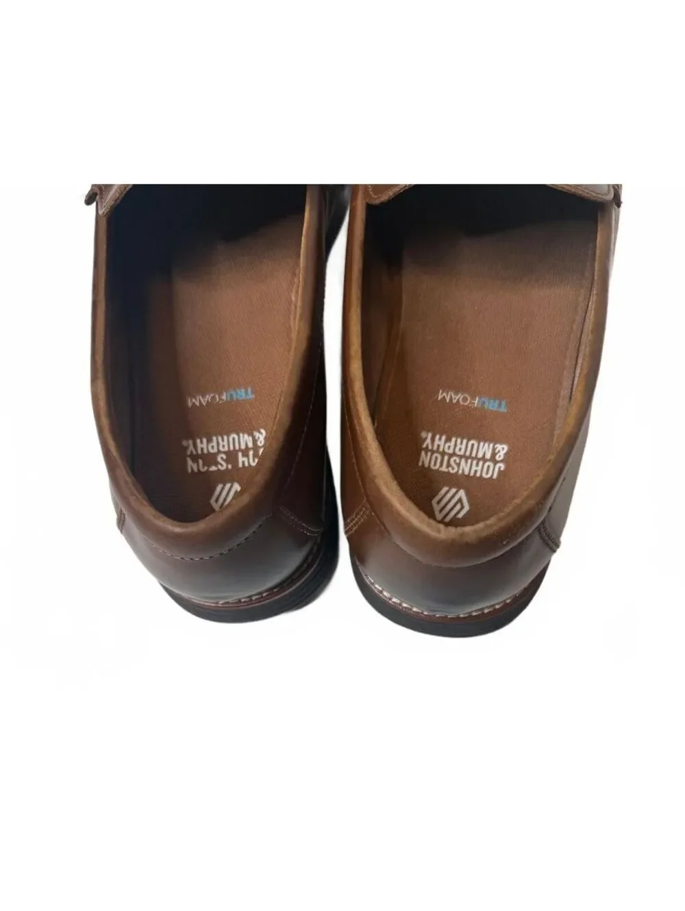 Johnston & Murphy Trufoam Brown Leather Loafers Men's Slip On Dress Shoes